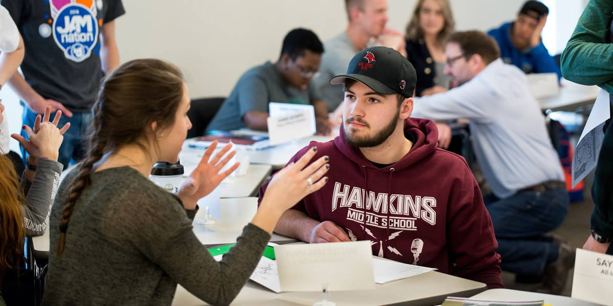 Sociology students in classroom